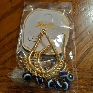 Evil eye earrings new